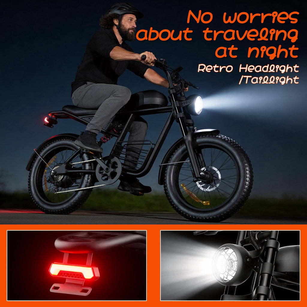 Electric Bike for Adults,750W Motor 1500W Peak,Top Speed 30MPH, Max 55miles,20×4.0 Fat Tires,48V 16.8Ah Battery,UL 2849,Fit for 18+ Electric Bikes