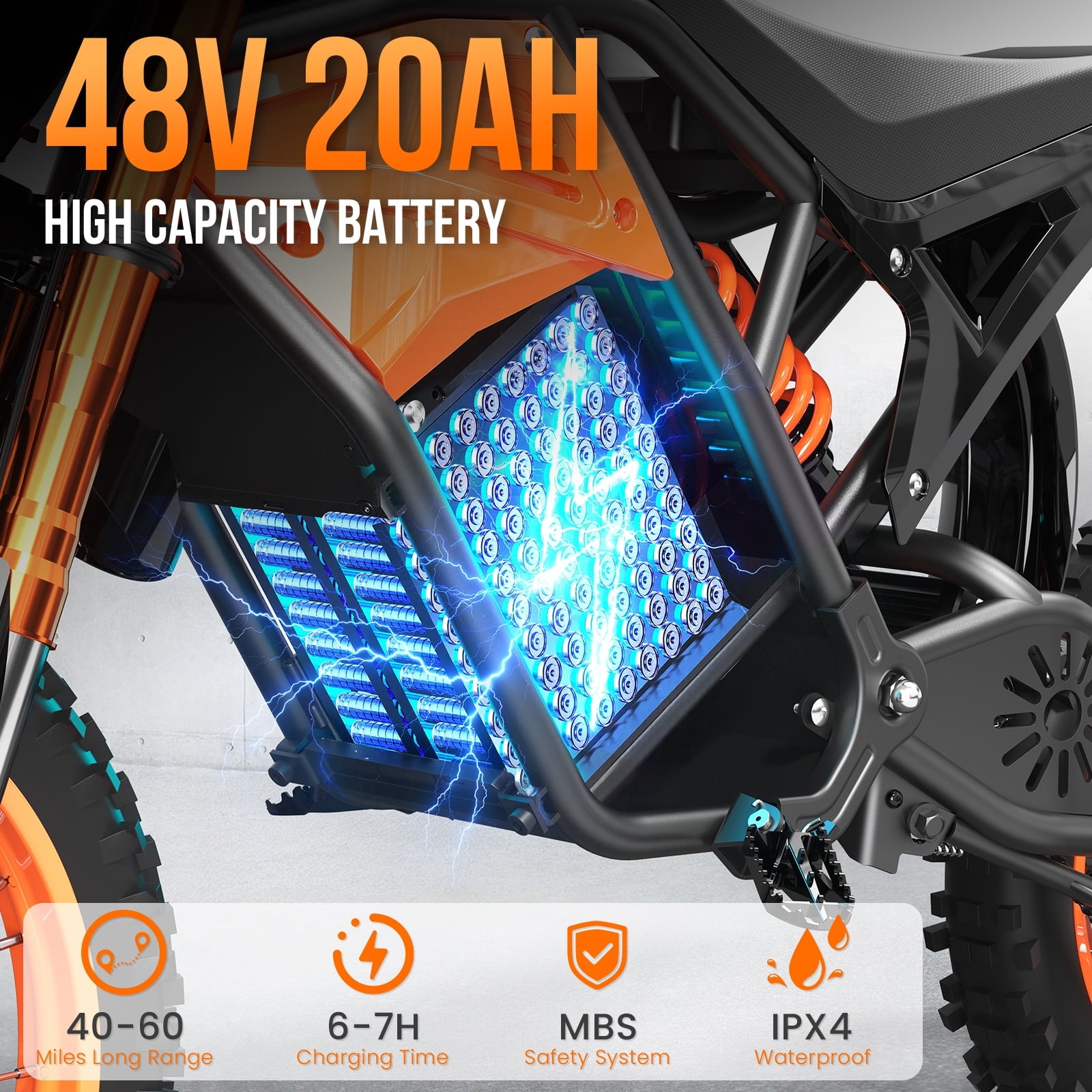 Electric Bike for Adults, Peak-3000W, Max 37.5MPH Electric Motorcycle,14/12  Fat Tire Dirt Bike, E-Bike Electric Bikes