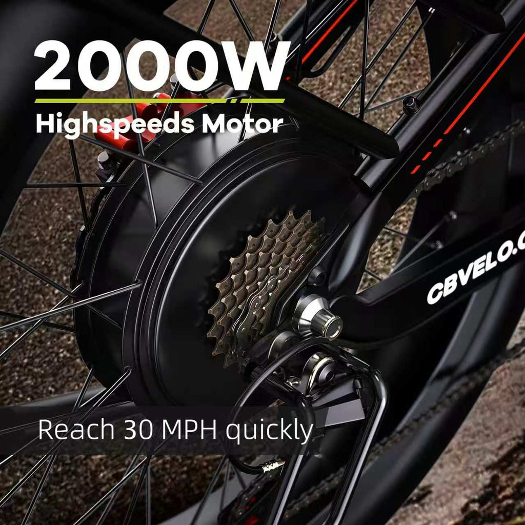 26x 4 Electric Bike,2000W Peak Motor,60V 50AH Removable Battery,Full Suspension Fat Tire E-Bike,Rear Rack, UL 2849 Electric Bikes
