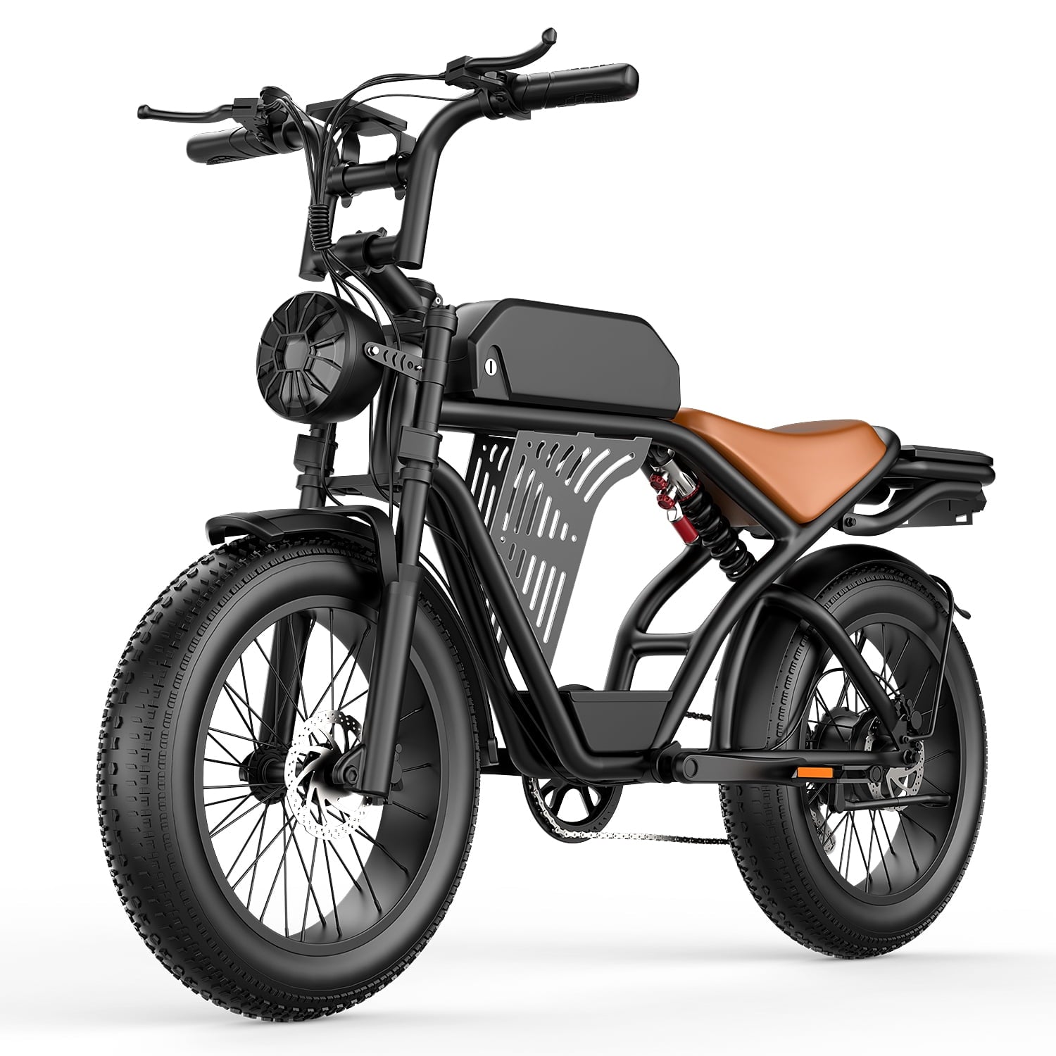 ASKGO Electric Bike for Adult, 2200W Peak Electric Dirt Bike, 100 Miles, 7 Speed Electric Motorcycle, 48V Removable Battery, 20 Fat Tire Off Road Ebike, Full Suspension Ebike for Snow/Beach/Mountain Electric Bikes