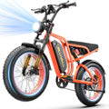 Bluvall 20'' Fat Tire Electric Mountain Bike for Adults,Peak 1000W 48V 16Ah,31MPH High-Speed,All-Terrain E-Bike with Full Suspension for Trail & Off-Road Riding UL2849 Electric Bikes