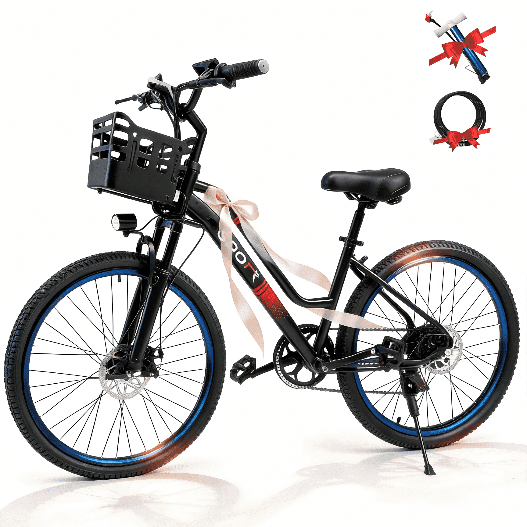 BroPath Electric Bike for Adults,26Electric Bike,40+ Miles,7-Speed,25MPH by 800W(Peak) Motor Mountain Ebike,576Wh Internal Battery,Electric Bicycles for Commuting,Lightweight Ebike,UL2849 Electric Bikes