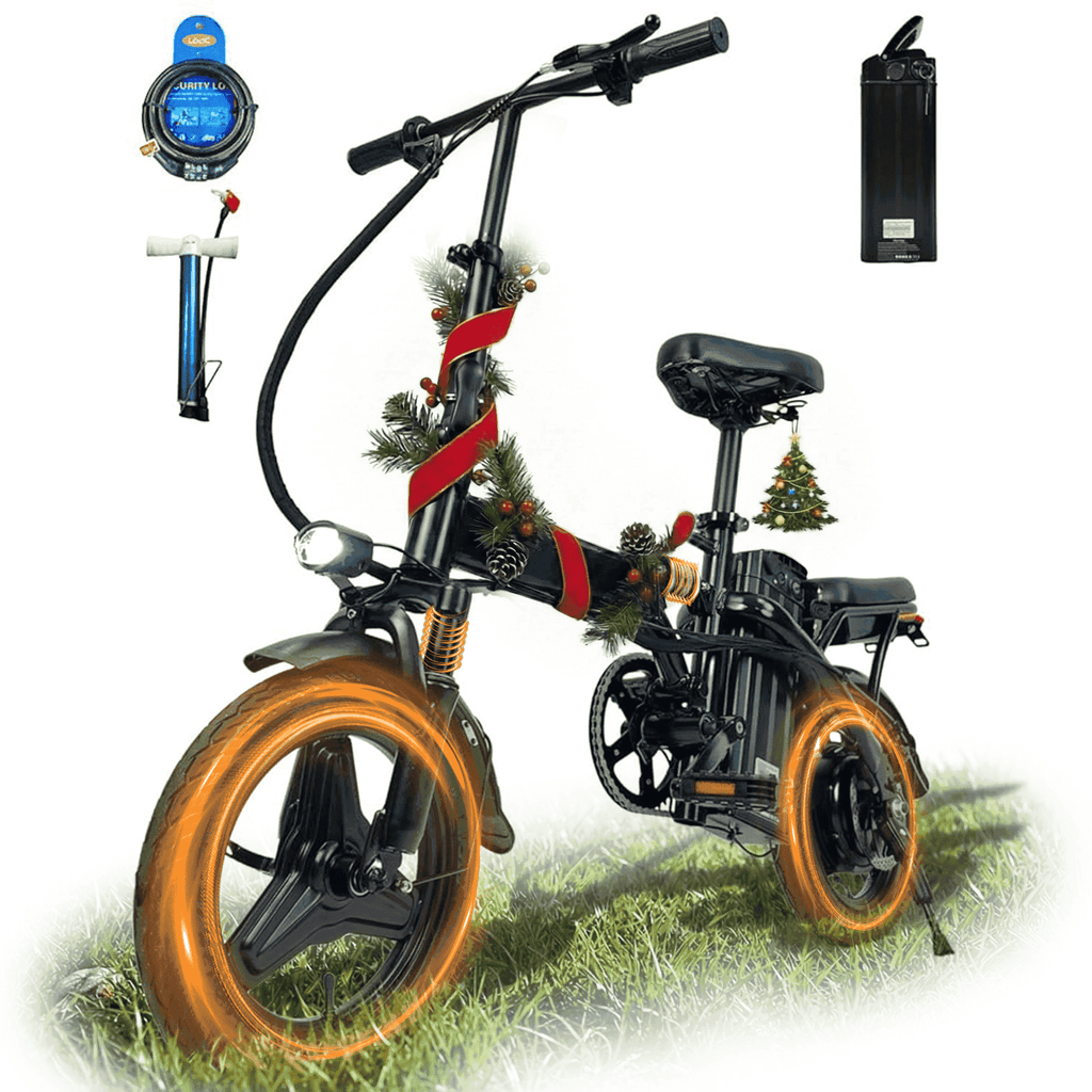 Bycyla Electric Bike for Adults, Ebike,14 Folding Electric Bike 500W Motor,576Wh Built-in Battery 20MPH,20+Miles,Multi-Shock Absorption,Commuter City E-Bike,E Bike with Front Suspension,UL2849 Electric Bikes