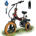 Bycyla Electric Bike for Adults, Ebike,14 Folding Electric Bike 500W Motor,576Wh Built-in Battery 20MPH,20+Miles,Multi-Shock Absorption,Commuter City E-Bike,E Bike with Front Suspension,UL2849 Electric Bikes