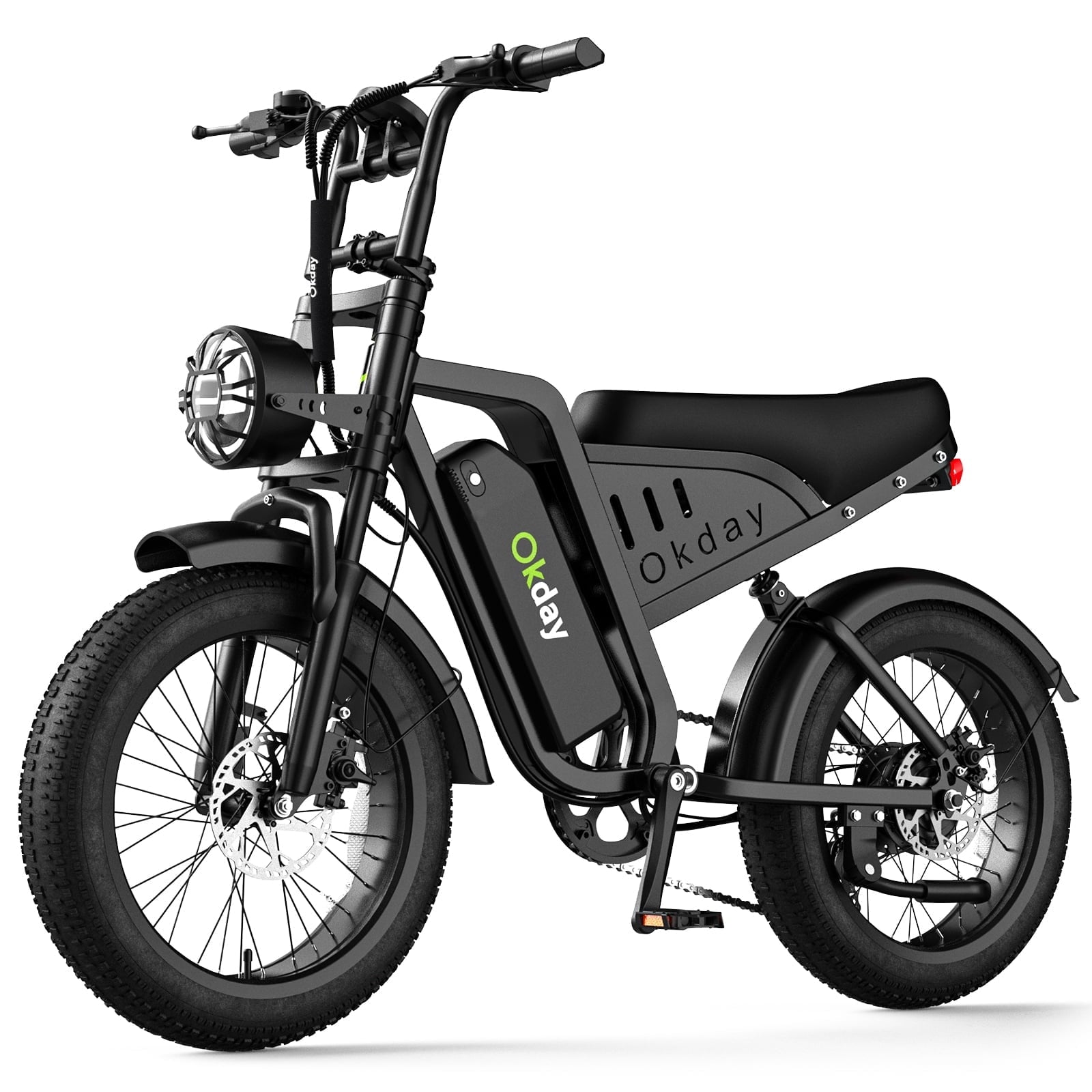 Deepower K3 Electric Bike for Adults, 1500W Peak Motor 28MPH Electric Dirt Bike, 48V 15Ah Removable Battery 20x4.0 Fat Tire Ebike, Dual Suspension 7-Speed Moped Bicycle, UL 2849 Certified Electric Bikes
