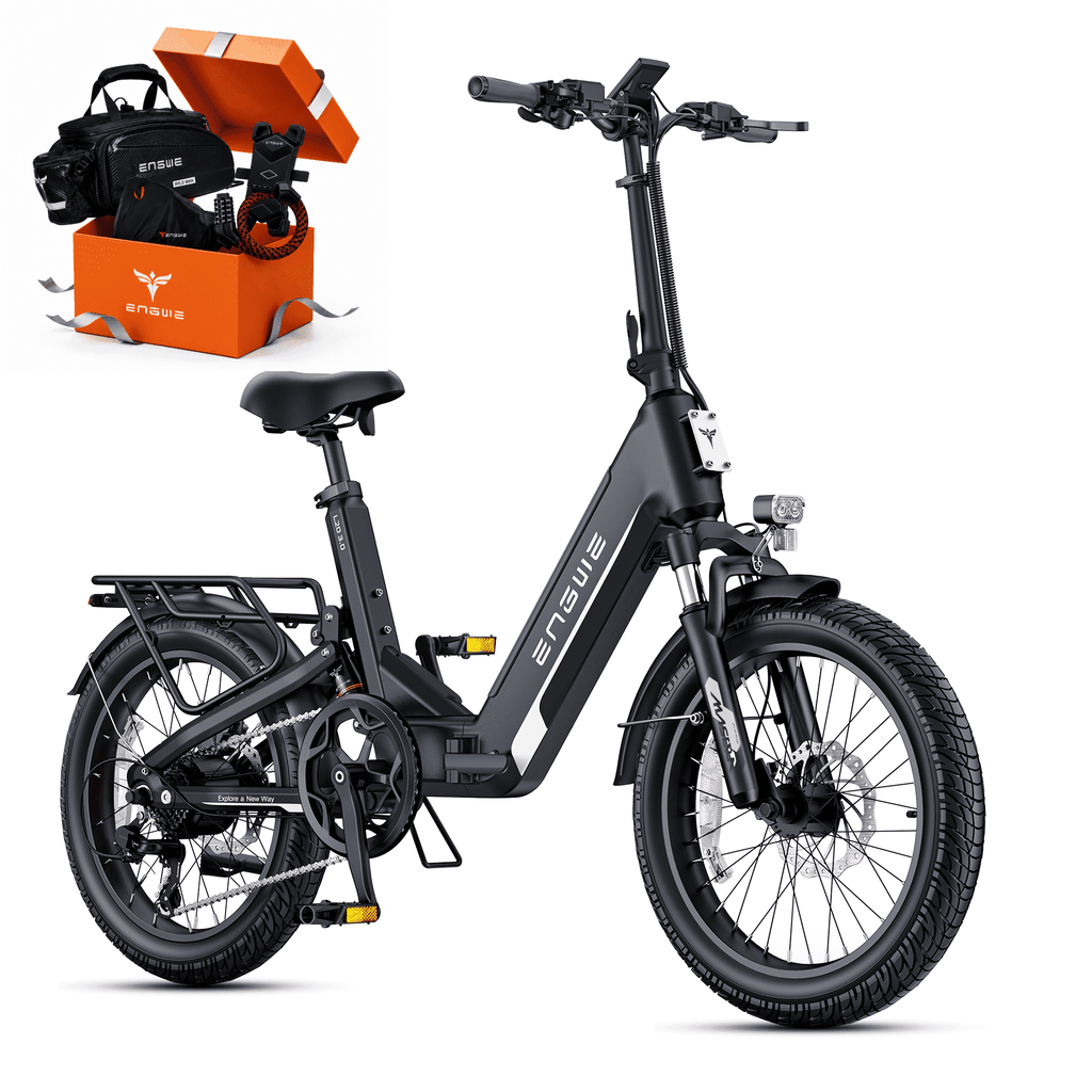 ENGWE L20 3.0 Electric Bike for Adult ,Anti-Theft Folding Electric Bike 48V 8A Fast Charging Battery, 90Nm Mountain E-Bike Speeds up to 28 Mph& Max Range 60 Miles,UL2849 Electric Bikes