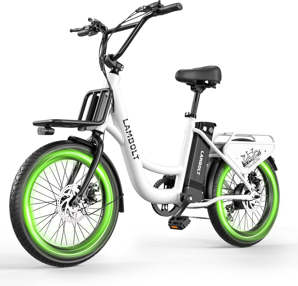 Electric Bike for Adults 1000W Peak Motor Ebike with 48V15Ah Removable Battery 20 x 3.0 Fat Tire Step-Thru 7-Speed Commuter Electric Bicycle Up to 24 MPH 70 Miles Range UL 2849 Certified Electric Bikes