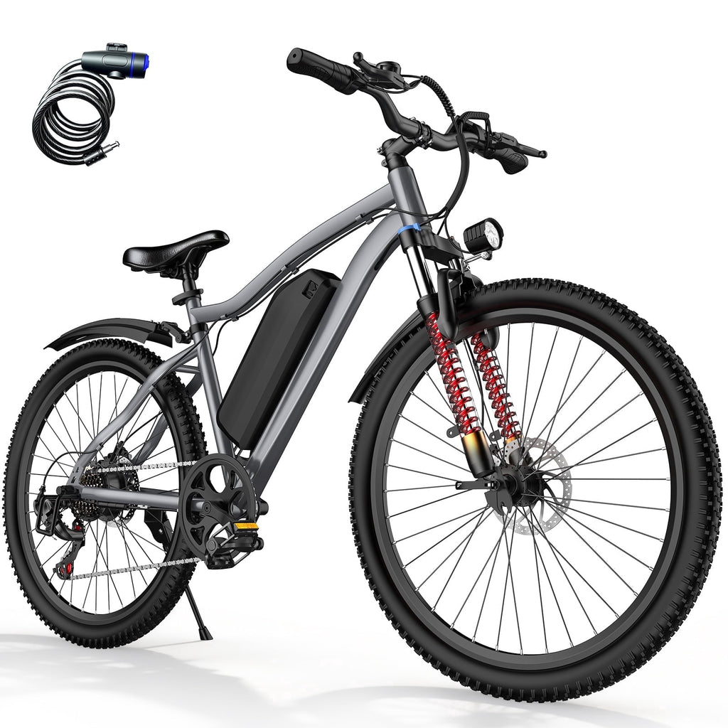 Electric Bike for Adults, 26 Commuter Ebikes with 7-Speed Gears, 25MPH, 720W Peak Motor, Removable Battery, 50 Miles Range, Electric Mountain Bicycle for All Terrain UL2849 Electric Bikes