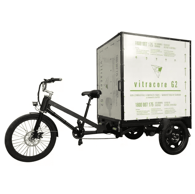 Electric Box Cargo Trike Bike 500W Motor 48V Battery Delivery Truck 3 Wheel Utility Bicycle 660 lb Load Pedal Assist Throttle Black Electric Bikes