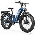 FREESKY 3000W Electric Bike for Adults 105mile Long Range Step-Thru Ebike Motor 37MPH Dirt E Bike 25Ah Removable Samsung Battery 26'' Fat Tire Electric Bicycle Full Suspension for Commute Mountains Electric Bikes