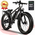EOEOTWO 26 Fat Tire Electric Bike for Adults 1500W Peak Motor, 48V 15Ah Removable Battery, 34 MPH Fast E-Bike with 60-Mile Range, All-Terrain Mountain Bicycle with Front Suspension, UL2849 Certified Electric Bikes