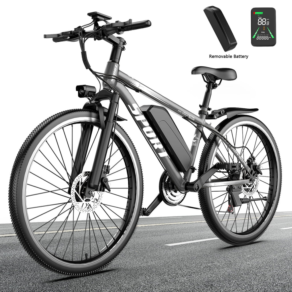 G26Electric Bike for Adults, 26 750W Peak Motor, 65 Miles 28MPH Ebike, 480Wh Battery Electric Bicycle for Adults 7 Speed Electric Bicycles Front Fork Suspension,UL2849 Electric Bikes