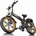 GOKEEP X20 Electric Bike for Adults, 750W Motor Electric Bicycle with 48V 21.3AH Removable Li Dual Battery, 20 x4.0 Fat Tire Folding Electric Dirt Bike, E-Mountain Bike, UL2849, Black Electric Bikes