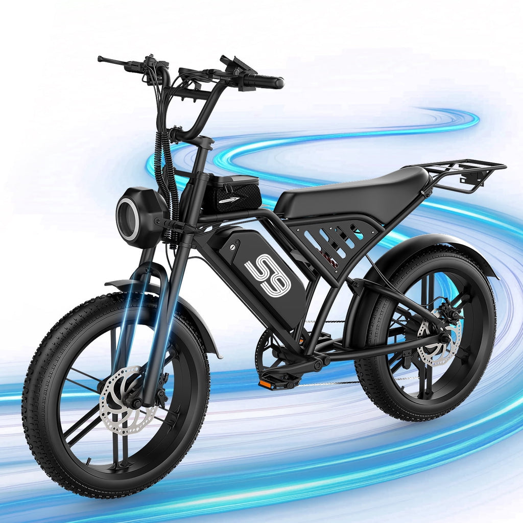 GWEIT Electric Bike for Adults, 1500W Peak Motor, 65 Miles & 30MPH, 20 Fat Tire Electric Mountain Bike with 48V 20AH Removable Battery, Dual Disc Brake E-Bike, UL2849 Certified Electric Bikes