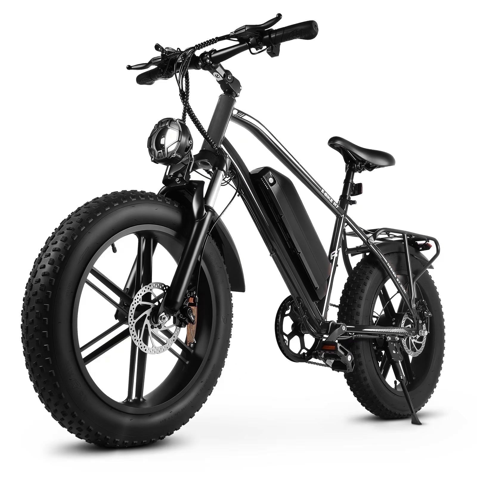 Hipatoo Peak 1000W Electric Bike for Adults, 20X4.0 Fat Tire E bike, 48V/13Ah Battery 25MPH Mountain Bike, 38 Miles Range Electric Bicycle for Cycling, 7-Speed E-bike, Ebike for Adults UL2849 Electric Bikes
