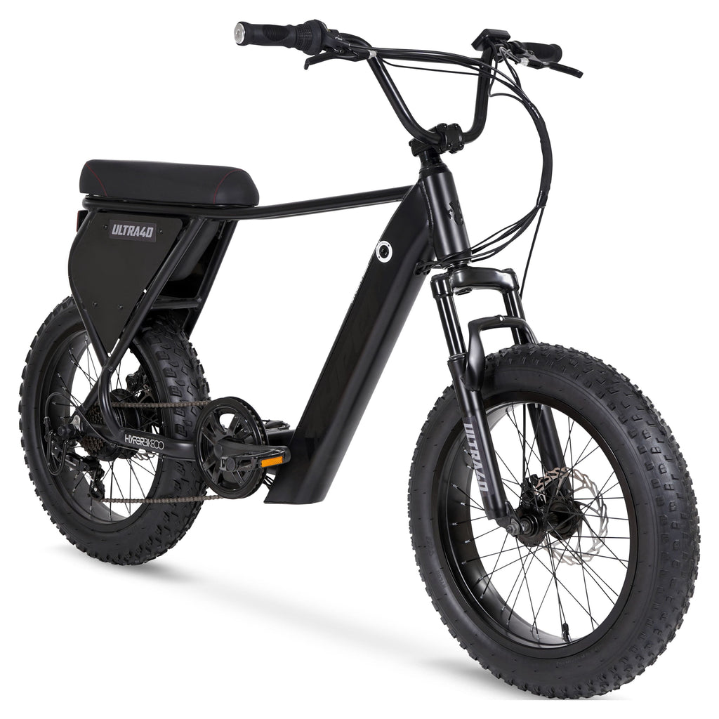 Hyper Bicycles 20 Ultra 40, 36V Electric Bike, Adult Ages 13+, 250W Motor, Matte Black Electric Bikes