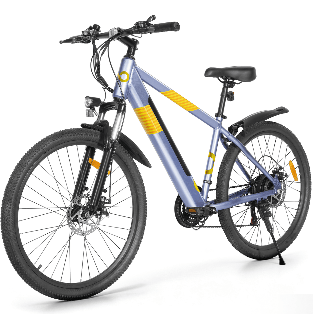 MIHOVER 26 Electric Bike for Adults 750W Peak 20MPH, 48V Removable Battery 40 Miles, Shimano 21-Speed Adjustable Fork，UL2849 City & Light Off-Road E-Bike with Lock-Blue Electric Bikes