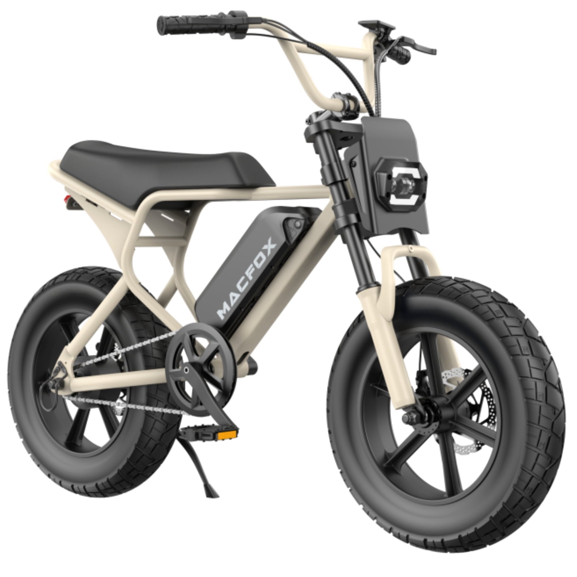 MACFOX M16 Electric Bike for Teens, 500W Motor, 20 MPH Top Speed, 25-Mile Range, 16x4.0 Fat Tires, Removable 48V Battery, Fits Riders 3'11 and Up, City & School Commuter E-Bike（Yellow） Electric Bikes