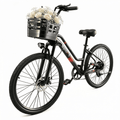 OwnGold Electric Bike with Basket,750W Peak Motor 25MPH 35+ Miles,432Wh Battery,26Commuter Ebike for Adults,7-Speed,UL2849 Electric Bikes