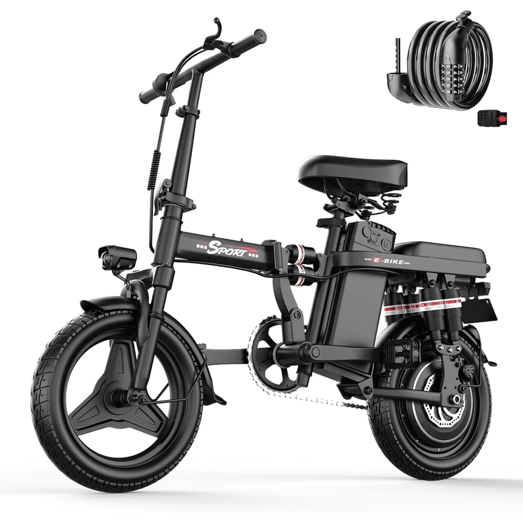 Pikabike Folding E-Mountain Bike for Adults, 14 Tires, 1200W Peak Motor, 30MPH, 48V 15Ah Battery, UL2849 Certified Lightweight off-road E-Bike Electric Bikes