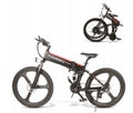 Samebike 26 inch Folding Electric Bicycle, Black/Red Electric Bikes