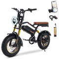 Skeri 750W (Peak 1000W) Electric Bike, 16” x 4” Fat Tire Dual Suspension E-Mountain Bikes, 48V 13Ah Battery UL2849 Electric Bikes
