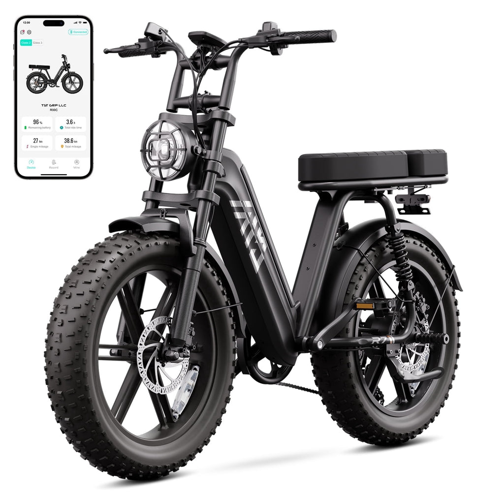 TST Electric Bike for Women, 750W Motor 48V15AH Battery, 20x4 Fat Tire, Hydraulic Disc Brakes, Full Suspension, UL2849 Electric Bikes