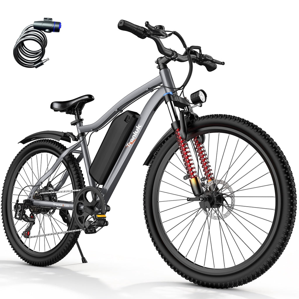 Terrosor 720W Peak Electric Bike, 48V 10.4Ah, 25MPH, 50Miles Range, 26''x2.12'' Tire Mountain Ebike,7 Speeds, Removable Battery,Adult Electric Bicycle, UL2849 Electric Bikes