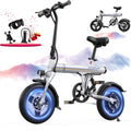 VIPDRIVE Electric Bike, 14 Folding EBike for Adults, 500W Peak Motor, 36V 7.8Ah Battery, 20MPH City Commuter E-Bike, Mini Ebike, LCD Display, UL2849 Electric Bikes