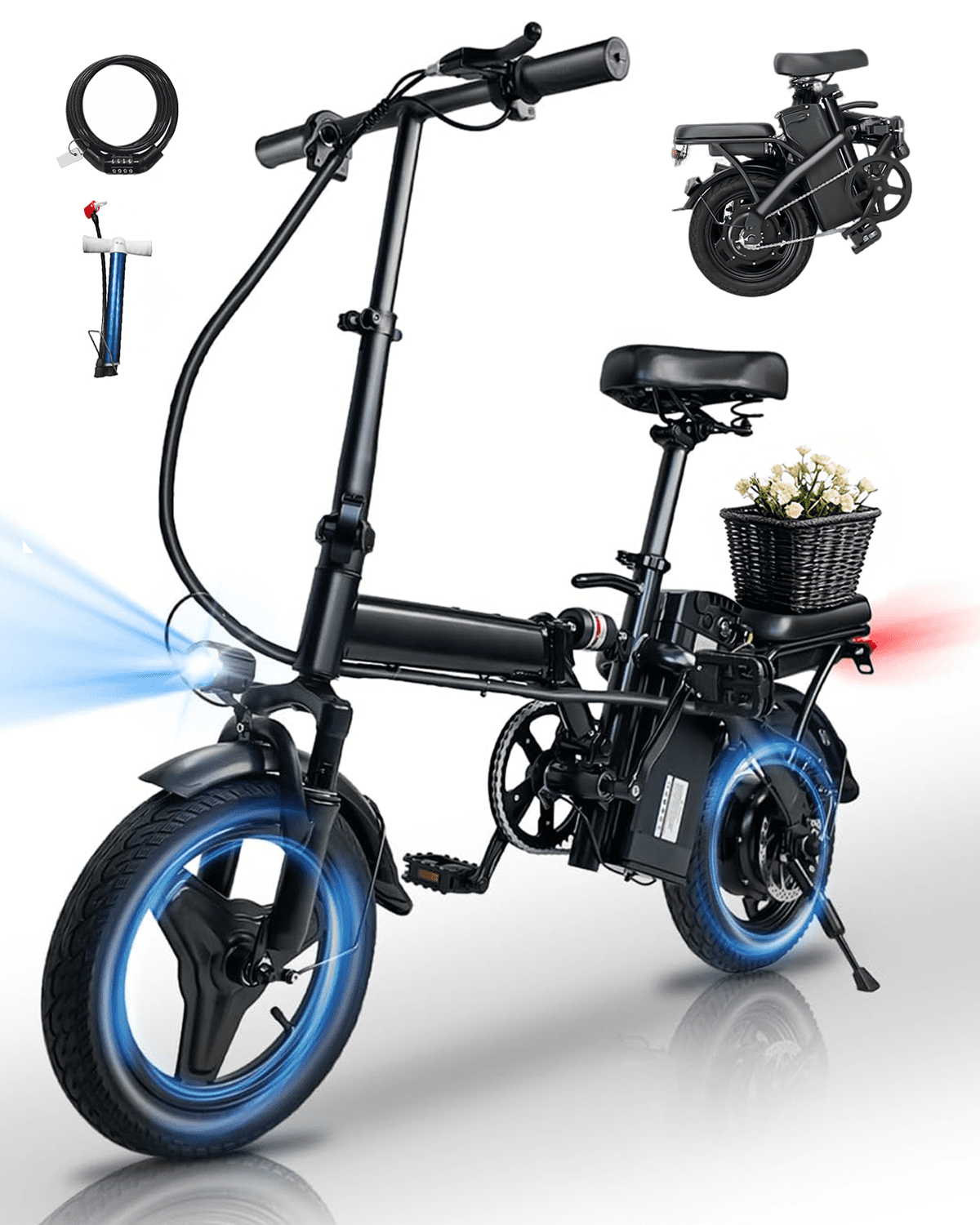 XKJ Electric Bike for Adults,500W Brushless Motor Ebike with 576Wh Removable Battery,Multi-Shock Absorption,Commuter Electric Bicycle, UL2849 Electric Bikes