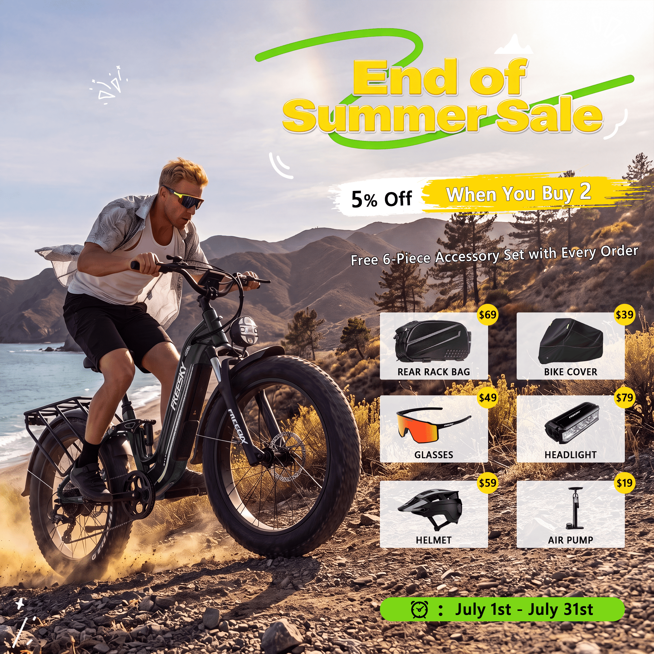 FREESKY 3000W Electric Bike for Adults 105mile Long Range Step-Thru Ebike Motor 37MPH Dirt E Bike 25Ah Removable Samsung Battery 26'' Fat Tire Electric Bicycle Full Suspension for Commute Mountains Electric Bikes
