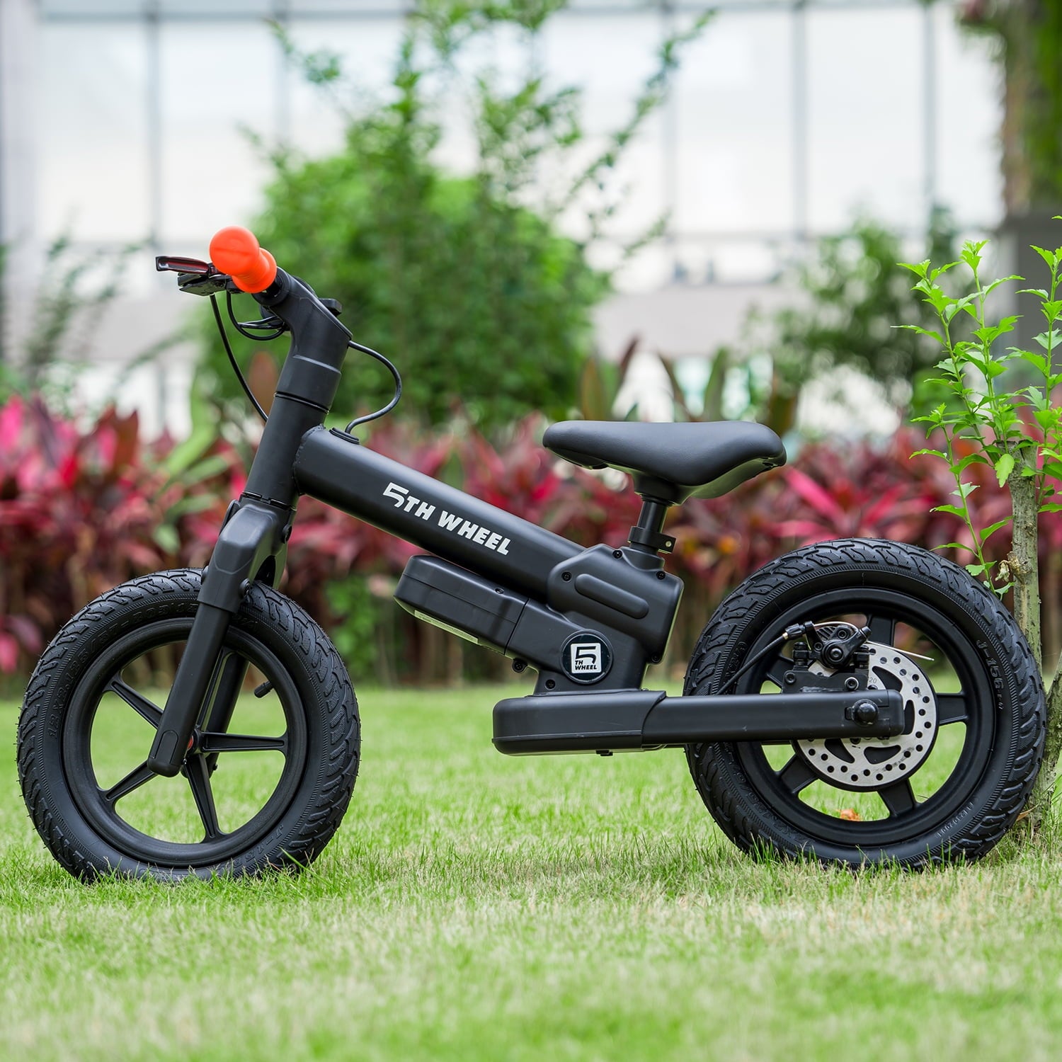 5TH WHEEL KB09 Electric Bike for Kids, 150W Electric Balance Bike Ages 3-8 Years Old, 12 Pneumatic Tire with Dual Brake, 3 Speed Modes Kid Electric Motorcycle Electric Bikes
