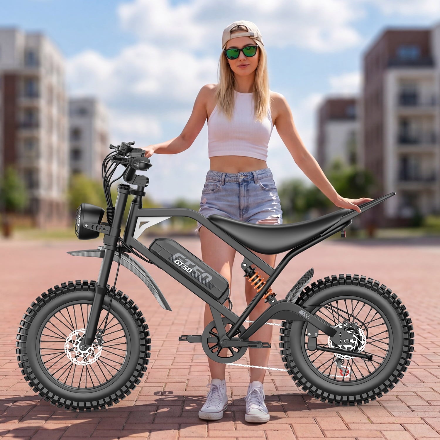 Adult Electric Bike 2500W Brushless Motor, 48V 25AH Long Range Battery, 26 Fat Tire E-Bike, 25MPH, 7-Speed, IPX5 Waterproof, Electric Bicycle for Mountain, Beach, Commute Electric Bikes