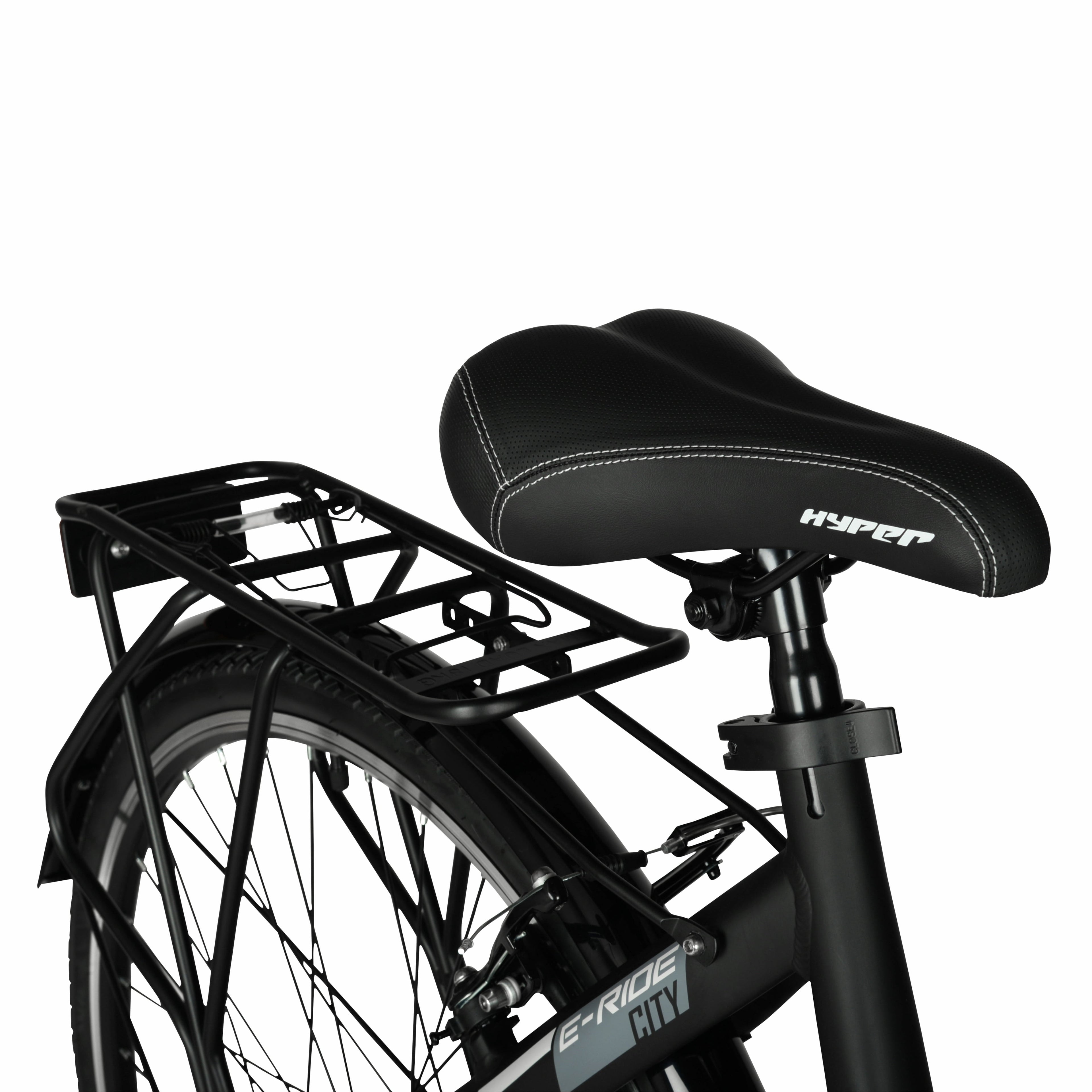 Hyper Bicycles 36V Class 2 700C Electric Commuter E-Bike, Adult Ages 13+, Pedal-Assist, 250W Motor, Black Electric Bikes