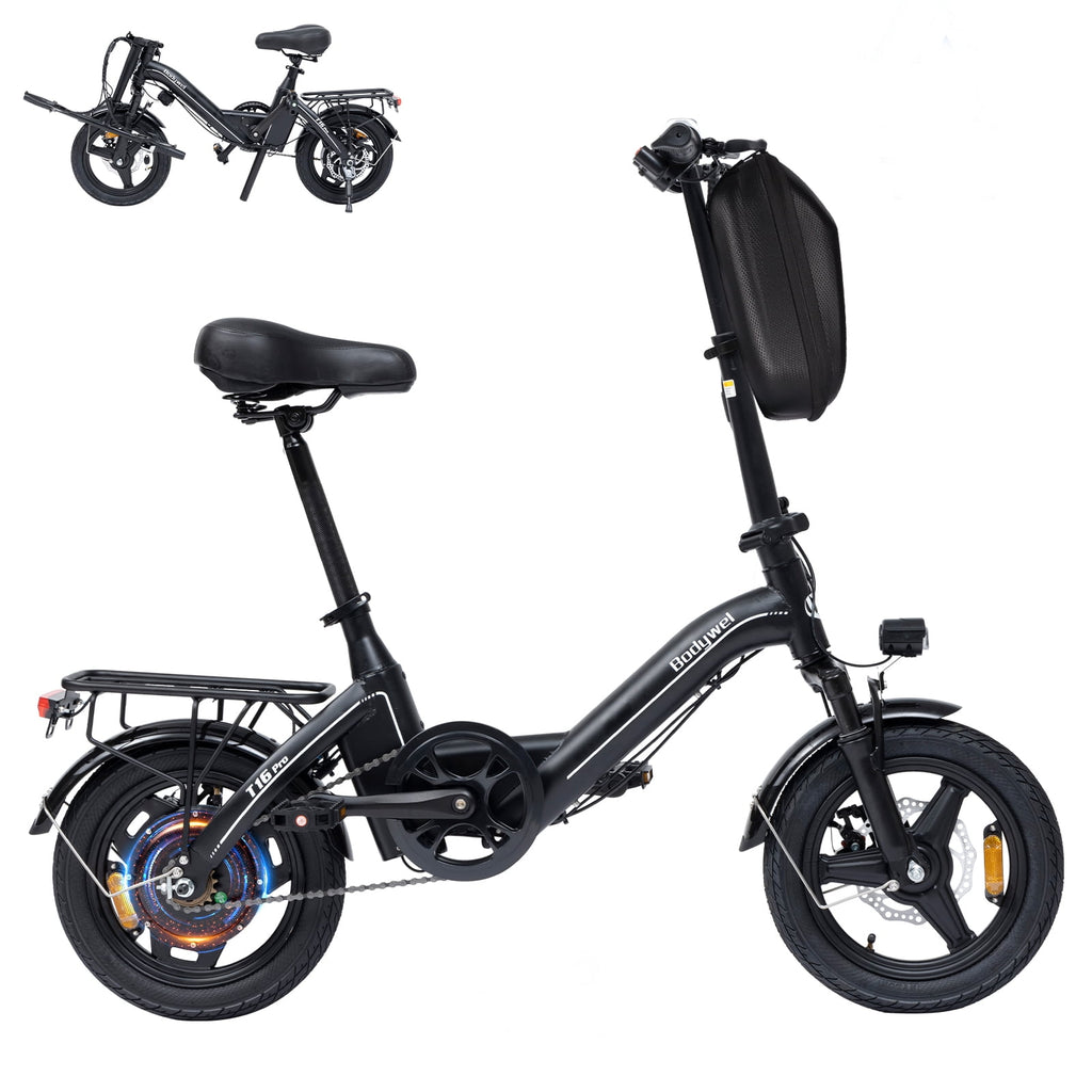 Bodywel Electric Bike for Adults, Electric Bicycle with 500W Motor, 14 Folding Ebike, 36V 10Ah Battery, 20 Miles Mini E Bikes for Commute, UL2849 Electric Bikes