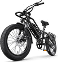 GSPEED A03 1200W Peak Electric Bike, 20 Fat Tire All-Terrain for Adults, 70 Mile Range, 48V 13Ah Battery, 28 MPH, Front Suspension, UL2849 Certified Electric Bikes