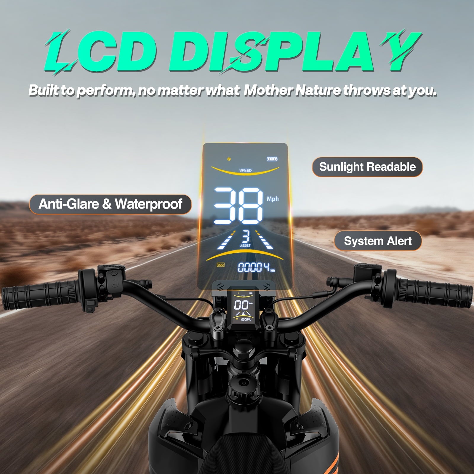 Peak 3000W Off-Road Electric Motorcycle, 60 Miles Long RangeElectric Dirt Bike, 48V 25Ah Battery, 14 Fat Tire Trail Bike for Adults Tested Under UL2849 Electric Bikes