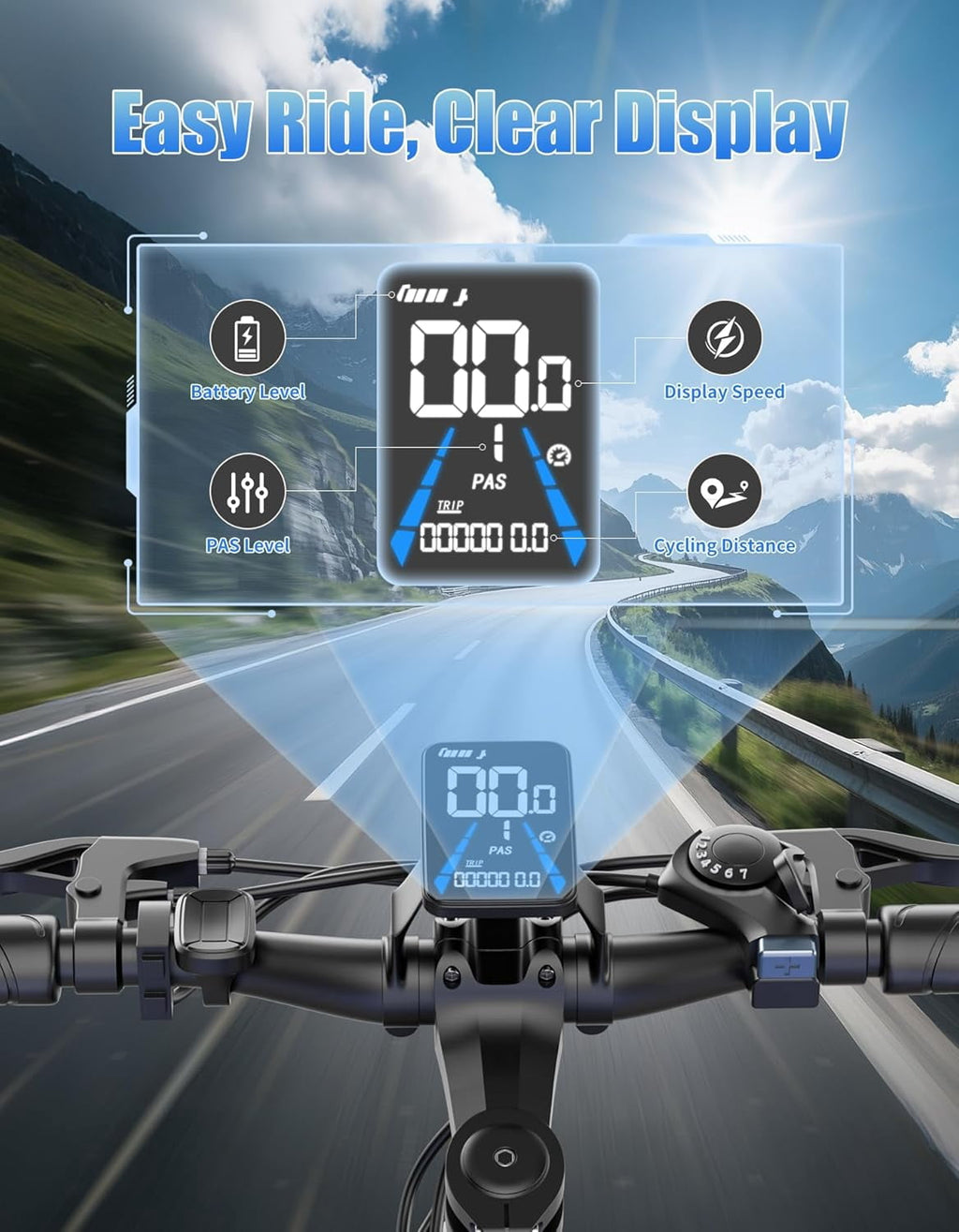Pikabike E-Mountain Bike, 26 1500W Continuous Electric Bike for Adults, 48V 12Ah Removable Battery, UL 2849, 25MPH, 65 Miles Range, off-Road Electric Bikes