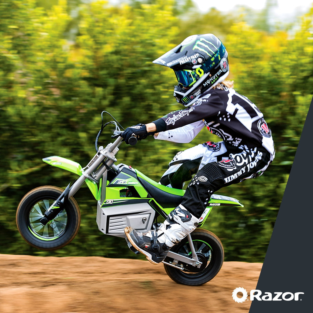 Razor Dirt Rocket SX350 24V McGrath Electric Powered Dirt Bike Green Electric Bikes
