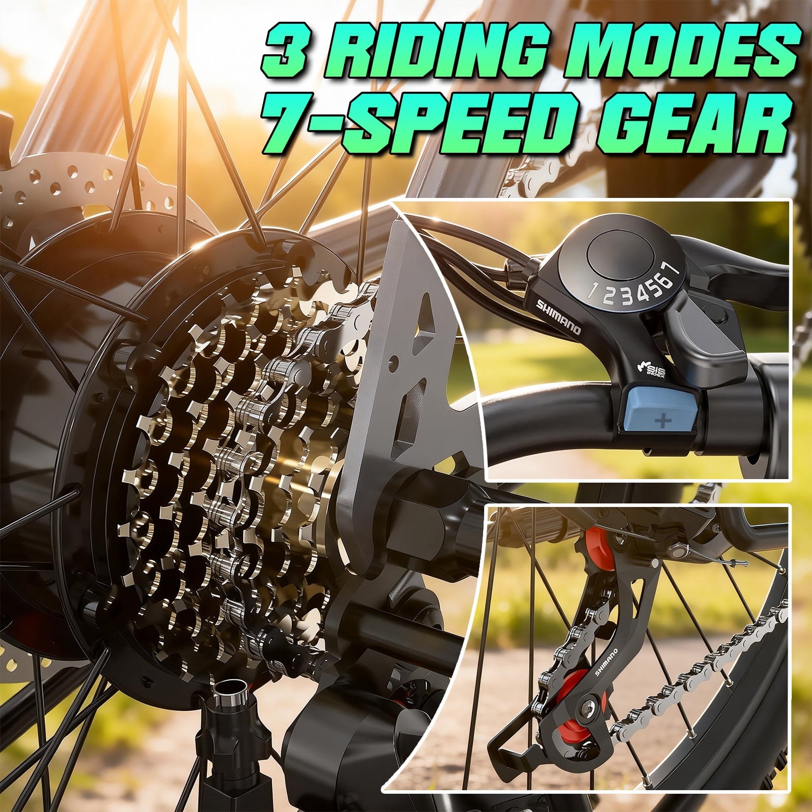 Electric Bike for Adults, 26 Commuter Ebikes with 7-Speed Gears, 25MPH, 720W Peak Motor, Removable Battery, 50 Miles Range, Electric Mountain Bicycle for All Terrain UL2849 Electric Bikes