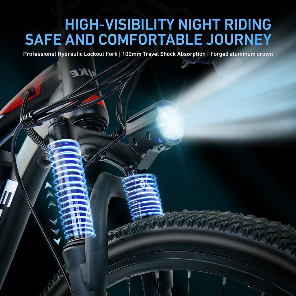 Electric Bike with 749W Brushless Motor, 20MPH, Commuting Electric Mountain Bicycle, Removable Battery, 7-Speed, 26 Tires, Full Suspension, Lightweight Ebike for Teens, 35 Mile Range, UL 2849 Electric Bikes