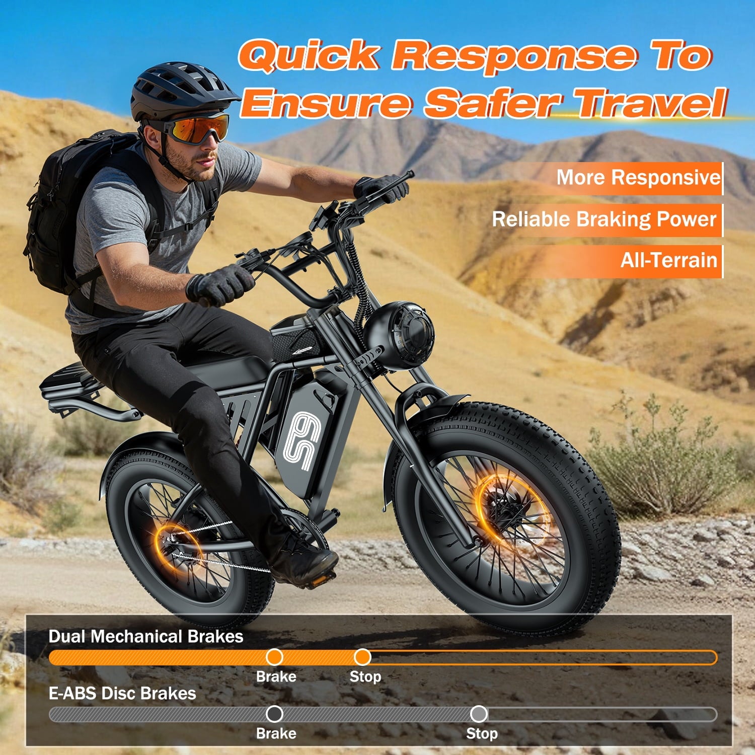 ASKGO 48V 20Ah Electric Bike for Adults, 2200W Peak 750W Fat Tire Off-Road Ebike, 30MPH & 75 Miles, Cargo Ebike,NFC Unlock Electric Dirt Bike,UL2849 Electric Bikes