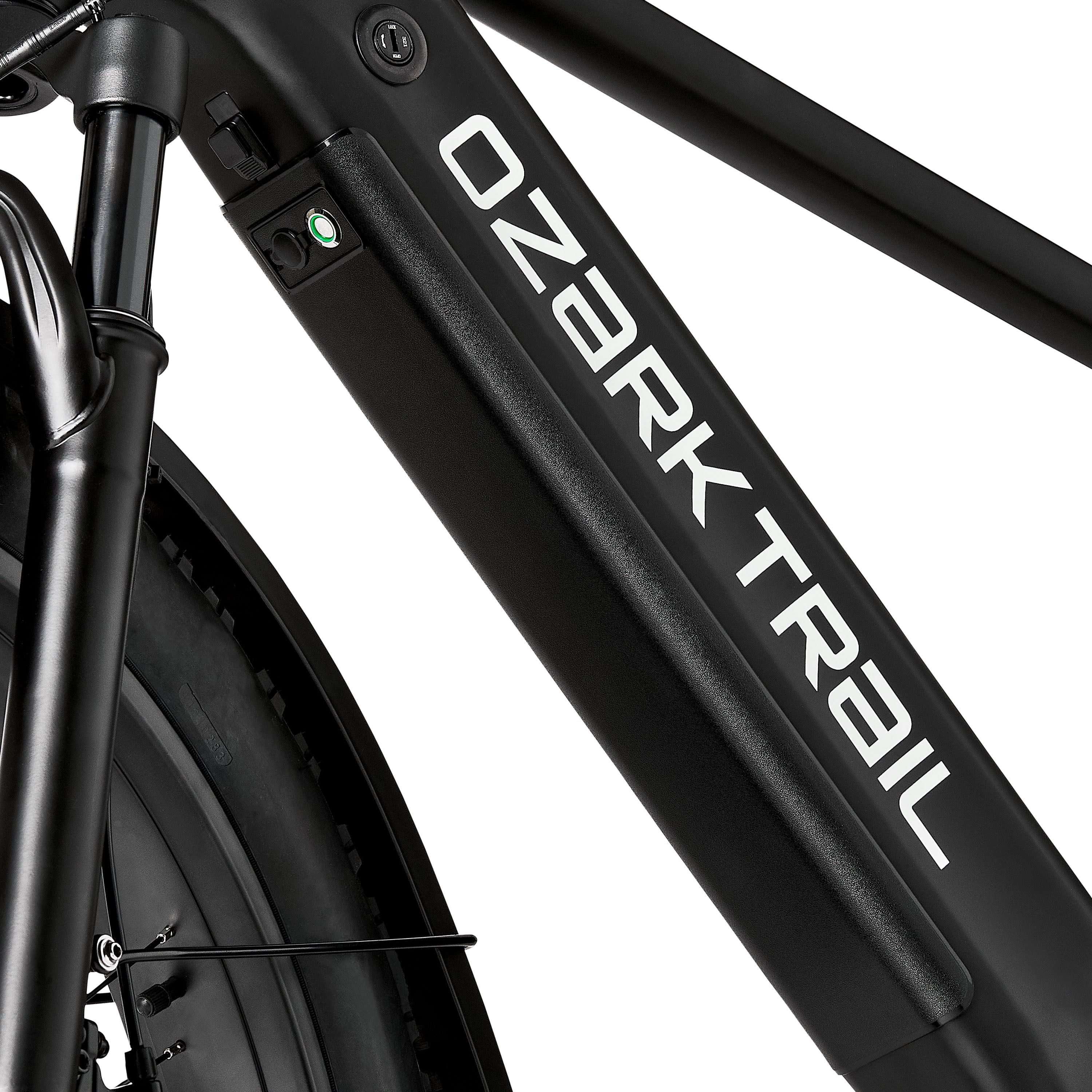 Ozark Trail 26 M.3 Ranger+ Electric Fat Tire Bike, 48V, Class 2, Black, Fits Riders 5'2 - 6'1, Adult, Unisex Electric Bikes