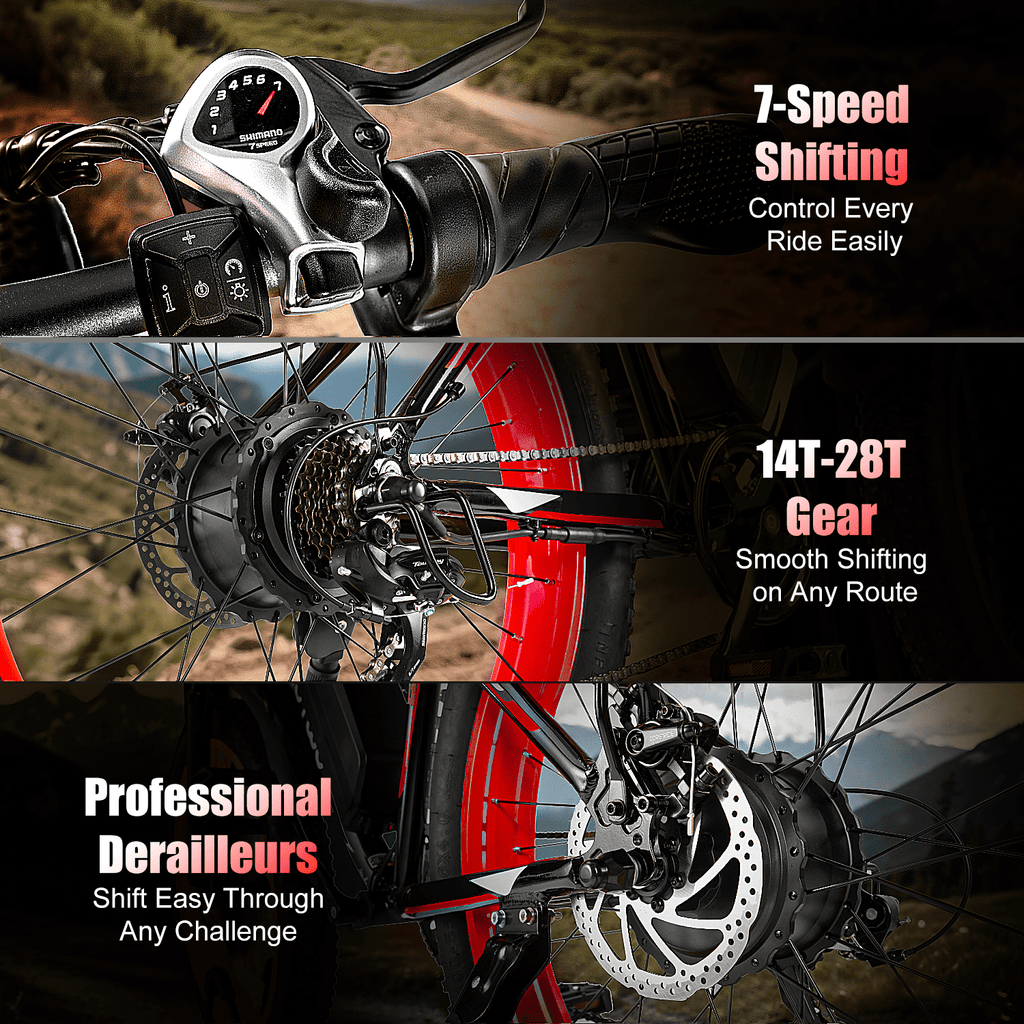 EOEOTWO 26'' Fat Tire Electric Mountain Bike for Adults, 1500W 48V 15Ah Battery, 60Miles Long Range, 34MPH High-Speed  Cruiser Ebike, All-Terrain Bicycle with Front Suspension & LED Display UL2849 Electric Bikes