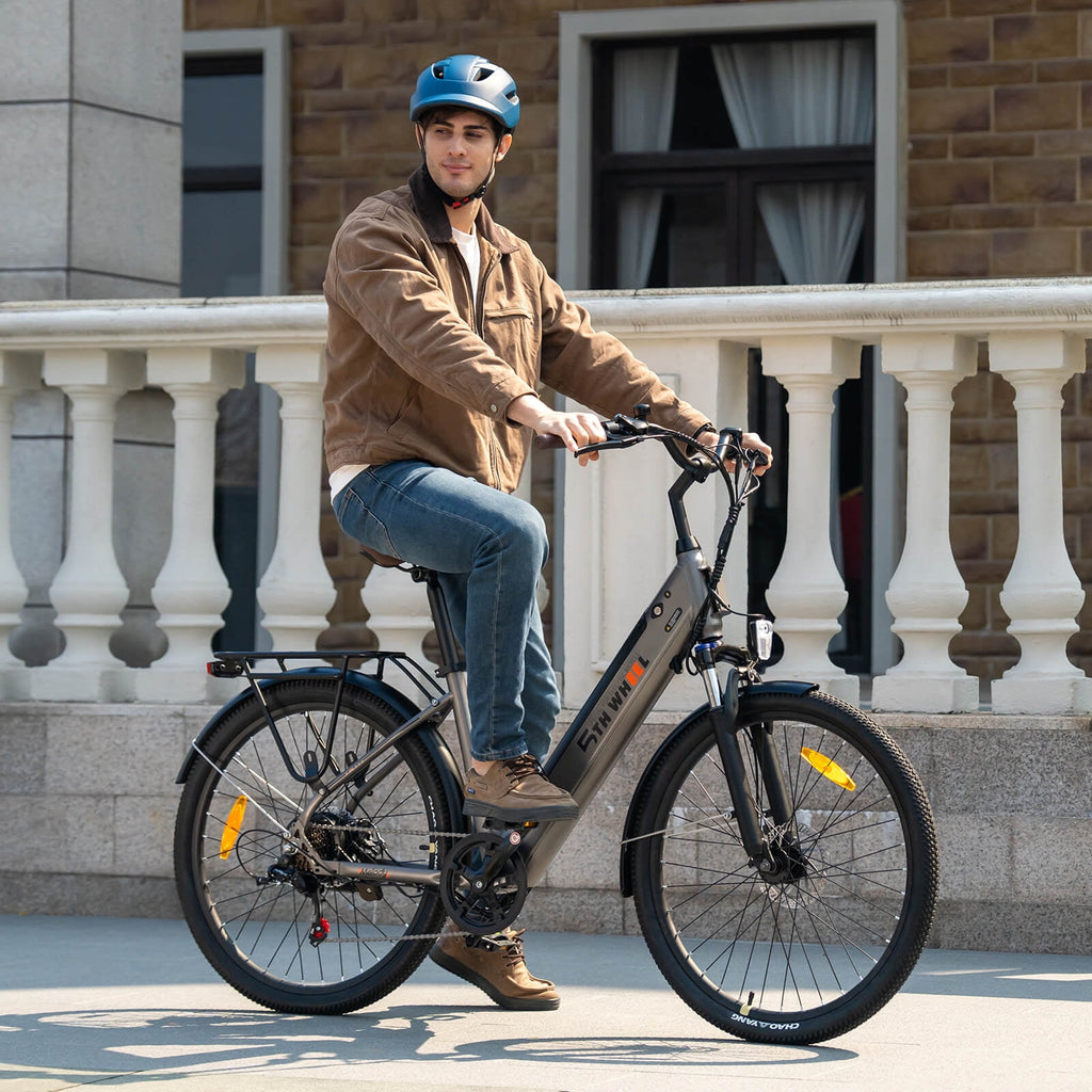 5TH WHEEL W18B Electric Bike for Adult with 350W Motor, 26 Electric Mountain Bike with 36V 10.4Ah Removable Battery Ebike, Electric Bicycle with 7 Speed, UL2849 Electric Bikes