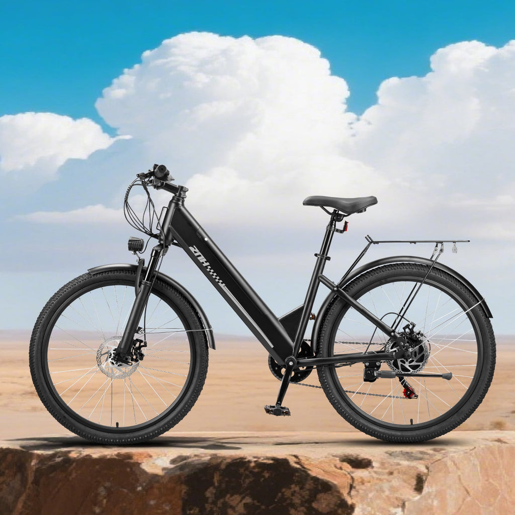 ZNH 26Low Step Commuter Electric Bike for Adults|750W Powerful Motor Adult Electric Bicycles Max 20mph|48V 13Ah Removable Battery Women City Ebike|UL2849|Black Electric Bikes