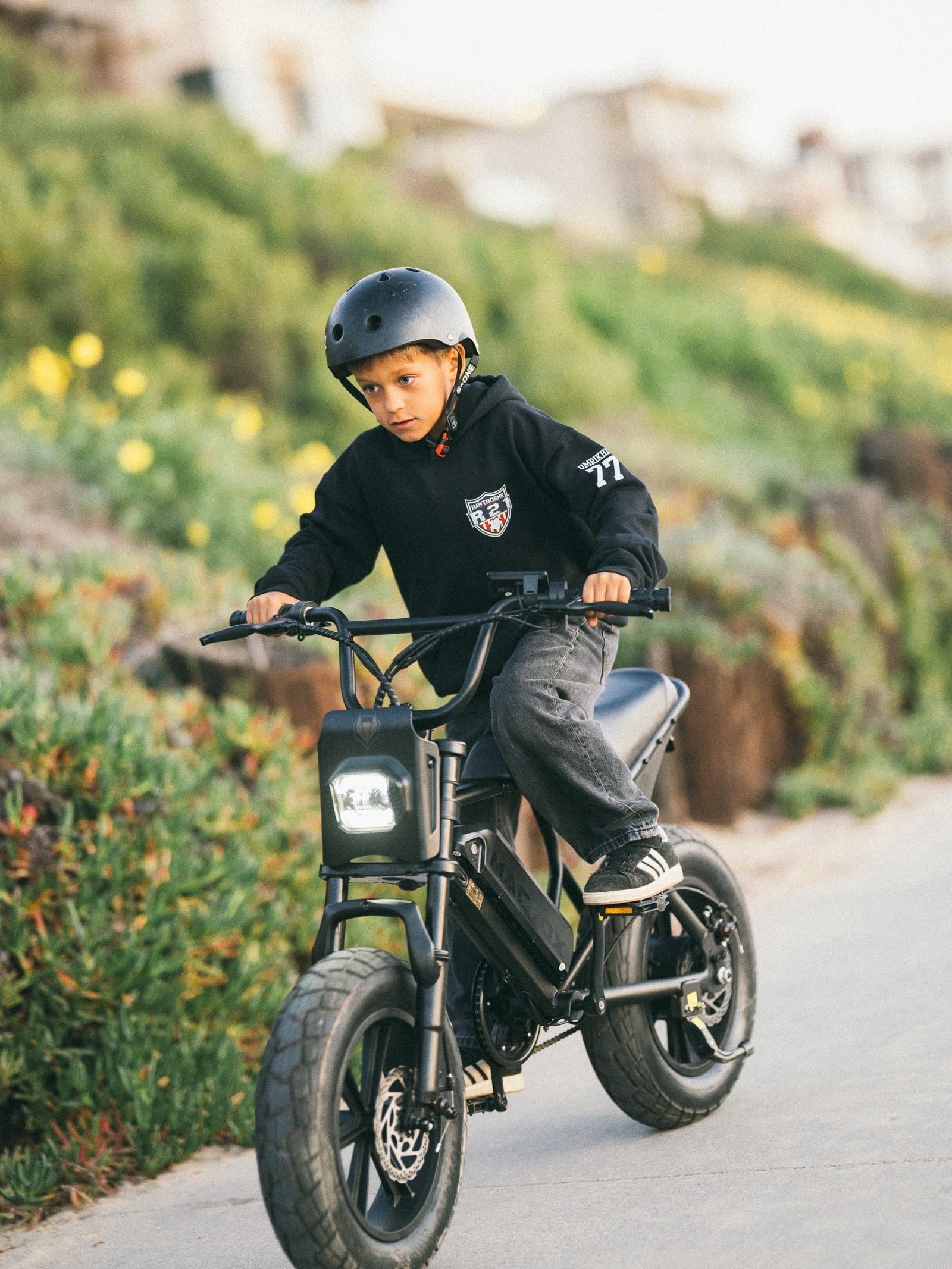 MACFOX M16 Electric Bike for Teens, 500W Motor, 20 MPH Top Speed, 25-Mile Range, 16x4.0 Fat Tires, Removable 48V Battery, Fits Riders 3'11 and Up, City & School Commuter E-Bike（Yellow） Electric Bikes