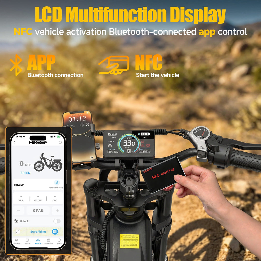 HiKeep Electric Bike for Adults, 2000W 4000W Peak Motor, 48V 25Ah Removable Lithium Battery, 26x4 Fat Tire E-Bike, 7-Speed Shimano, Full Suspension, Rear Rack, UL 2849, Black Electric Bikes