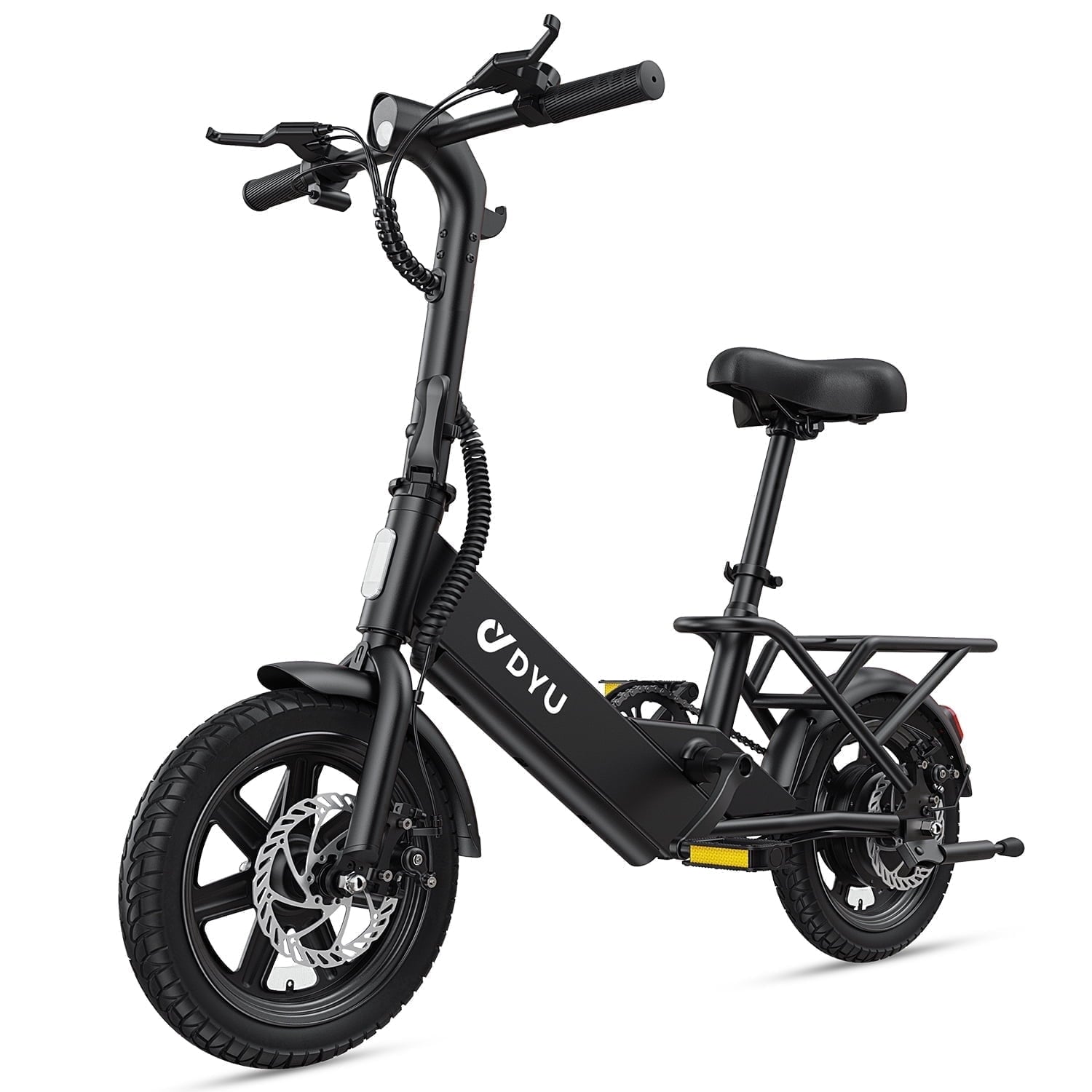 DYU 14 Folding Electric Bike for Adults Teens, 500W Peak Motor 36V/7.8AH Battery, Commuter City Ebike, UL2849 Electric Bikes