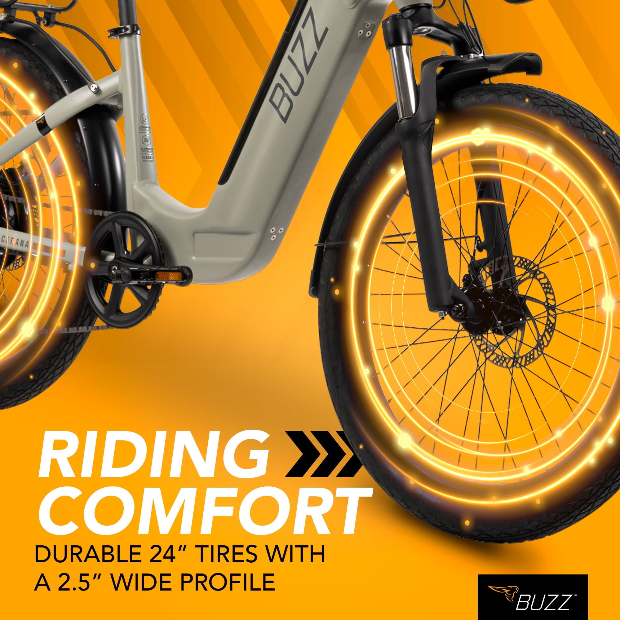 Buzz 24 Cerana 2 48V Electric Bike, Fits Riders 60+, Moss Green, Adult, Unisex Electric Bikes